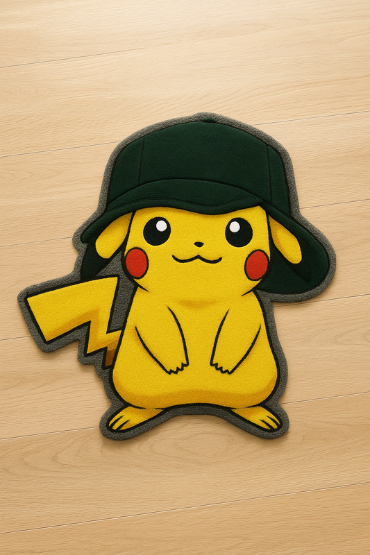 Anime-Inspired Yellow Character Hand-Tufted Rug – Cute Cartoon Floor & Wall Décor